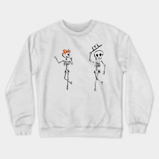 Skelly Lady And Gentleman HandDrawn Sketch Crewneck Sweatshirt